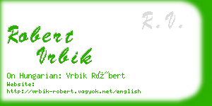robert vrbik business card